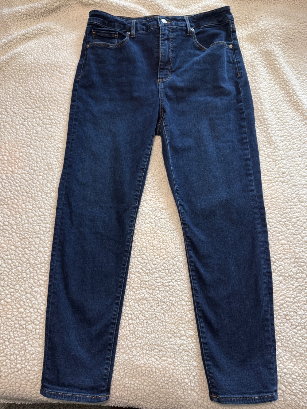 LOFT Dark Blue High-Rise Skinny Jeans